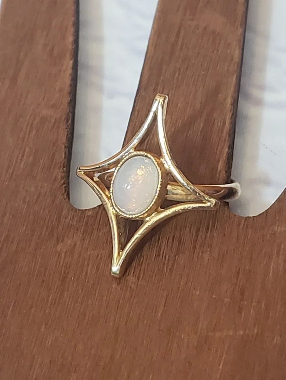 Vintage 1970s SARAH COVENTRY Moon Beam Ring Adjustable Sizing